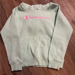 Champion Mint Green Sweatshirt w/Pink Logo - 6X